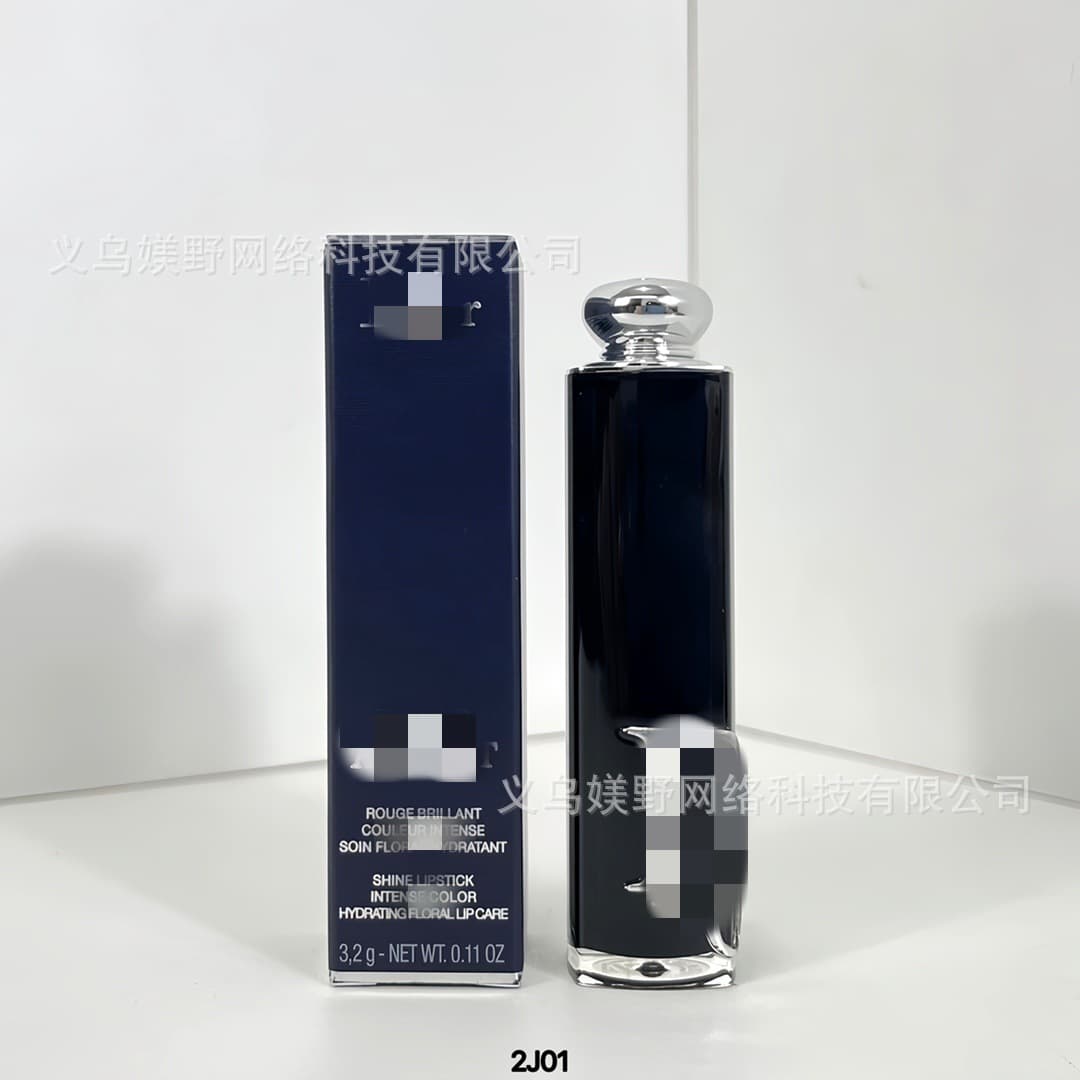 Cross-border Lipstick Dior Same Style Temptation Black Tube Lacquer Lipstick 3.2g Long-lasting Color Show White #740