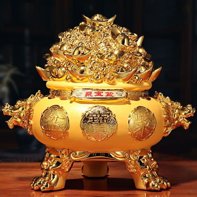 The best-selling velvet sand gold cornucopia piggy bank ornaments in the store, creative Chinese-style wealth-seeking business gifts, live streaming hot trend