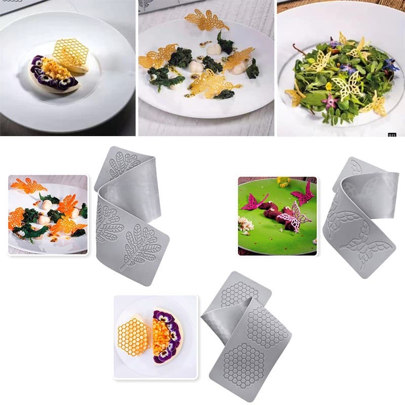 Cross-border FCM Butterfly Honeycomb Leaf Fondant Lace Mat Cake Silicone Mold Chocolate Creative Decoration Baking Mold