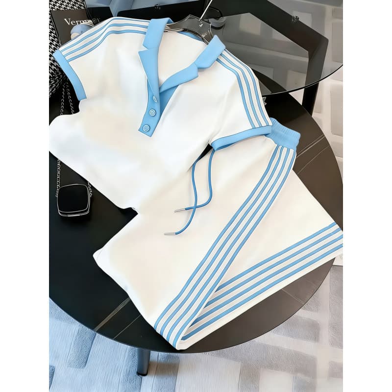 2026 New Cross-border Men's Fashion Hot-selling Short-sleeve Long Pants Polo Shirt Set from Source Factory