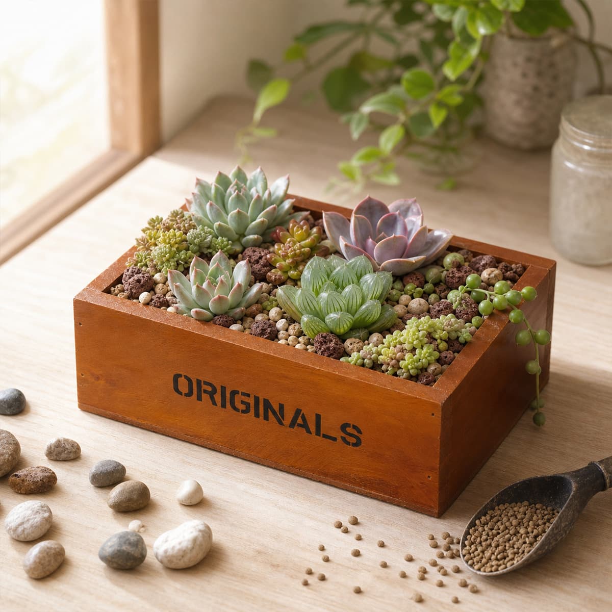 Zakka retro solid wood small wooden box home desktop multi-functional remote control storage box sundry meat tray