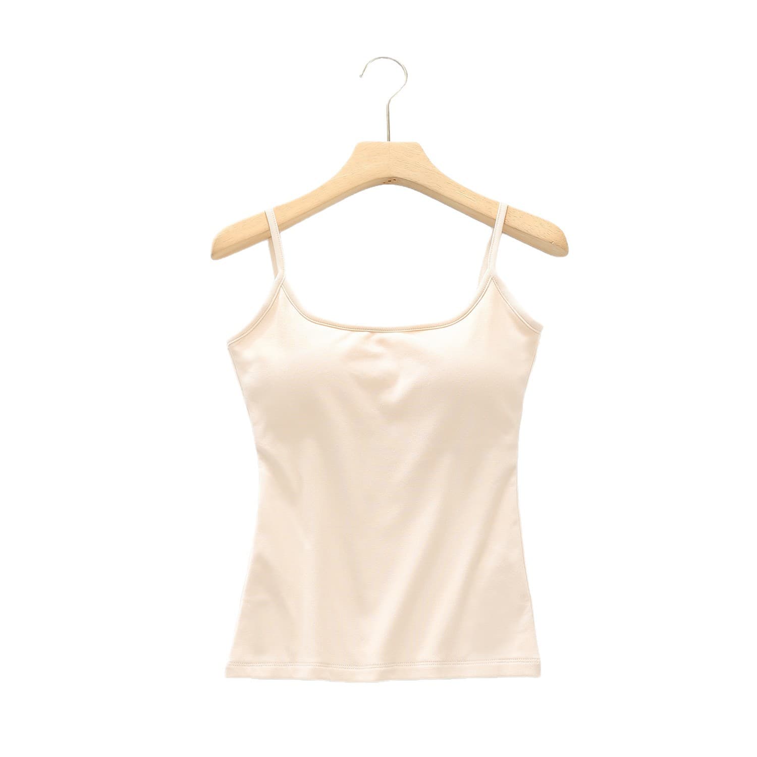 Summer Fitted Camisole with Push-Up Effect and Backless Design for Small Bust, with Padded Cups, Layering Top