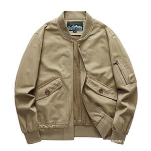 Flight Jacket Men Washed Cotton Jacket Baseball Collar Casual Jacket Pilot Jacket Men 7022