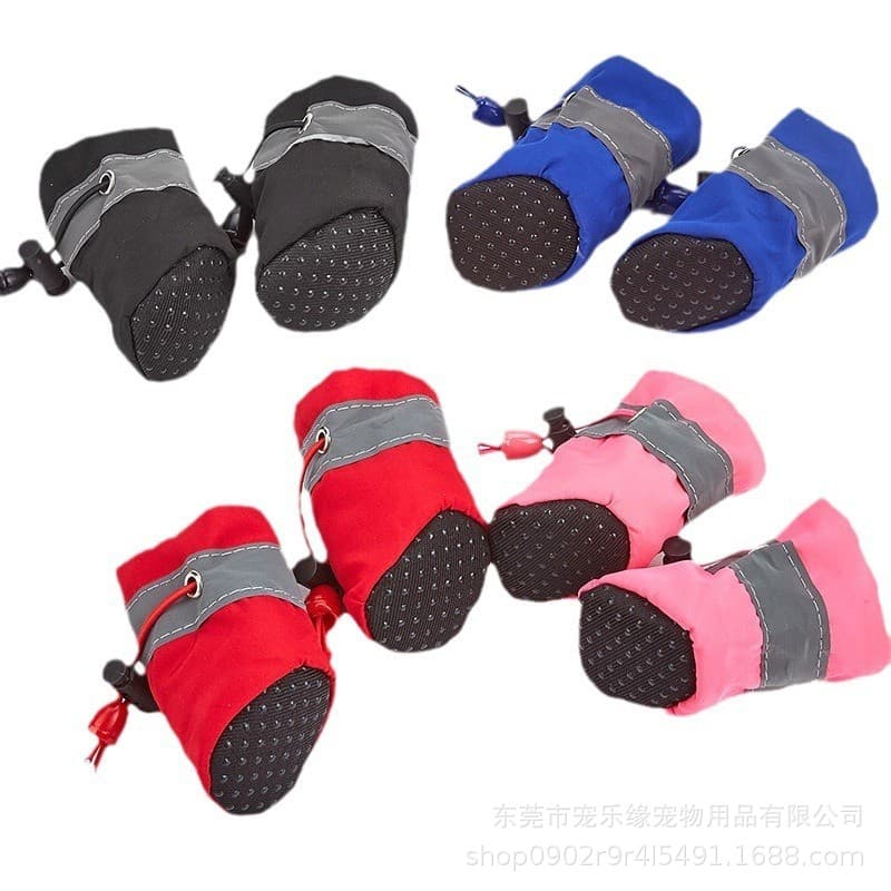 Dog Supplies Shoes Non-Slip Breathable Soft Sole Pet Shoes Adjustable Outdoor Booties for Cats and Dogs Rain Shoes