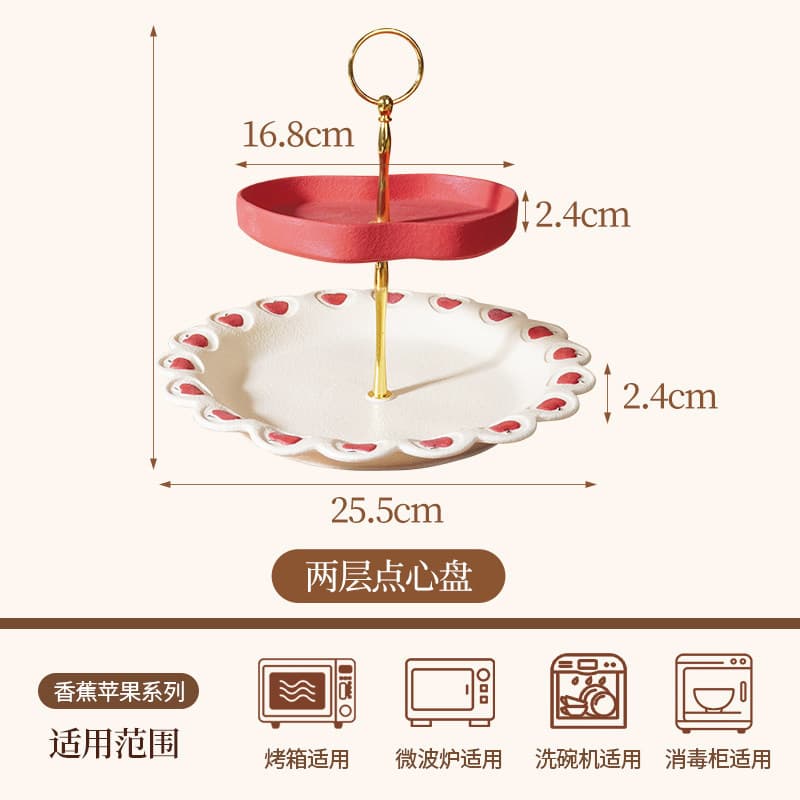 Apple Banana Ceramic Bowl and Plate Dinnerware Set - Plates, Cups, Soup Bowls, Cute Internet-Famous Creative Gift Dinnerware Set