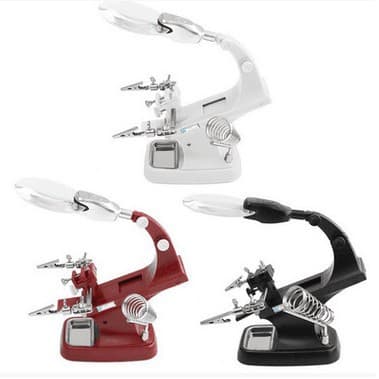 Clip with light magnifying glass repair tool USB desktop 360 rotation repair industrial metal magnifying glass 7023A
