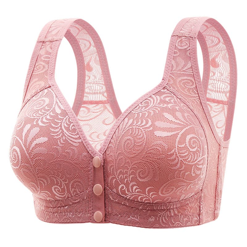 Sexy, wire-free, plus-size, push-up, anti-sagging bra for middle-aged and elderly mothers. Vest-style bra.