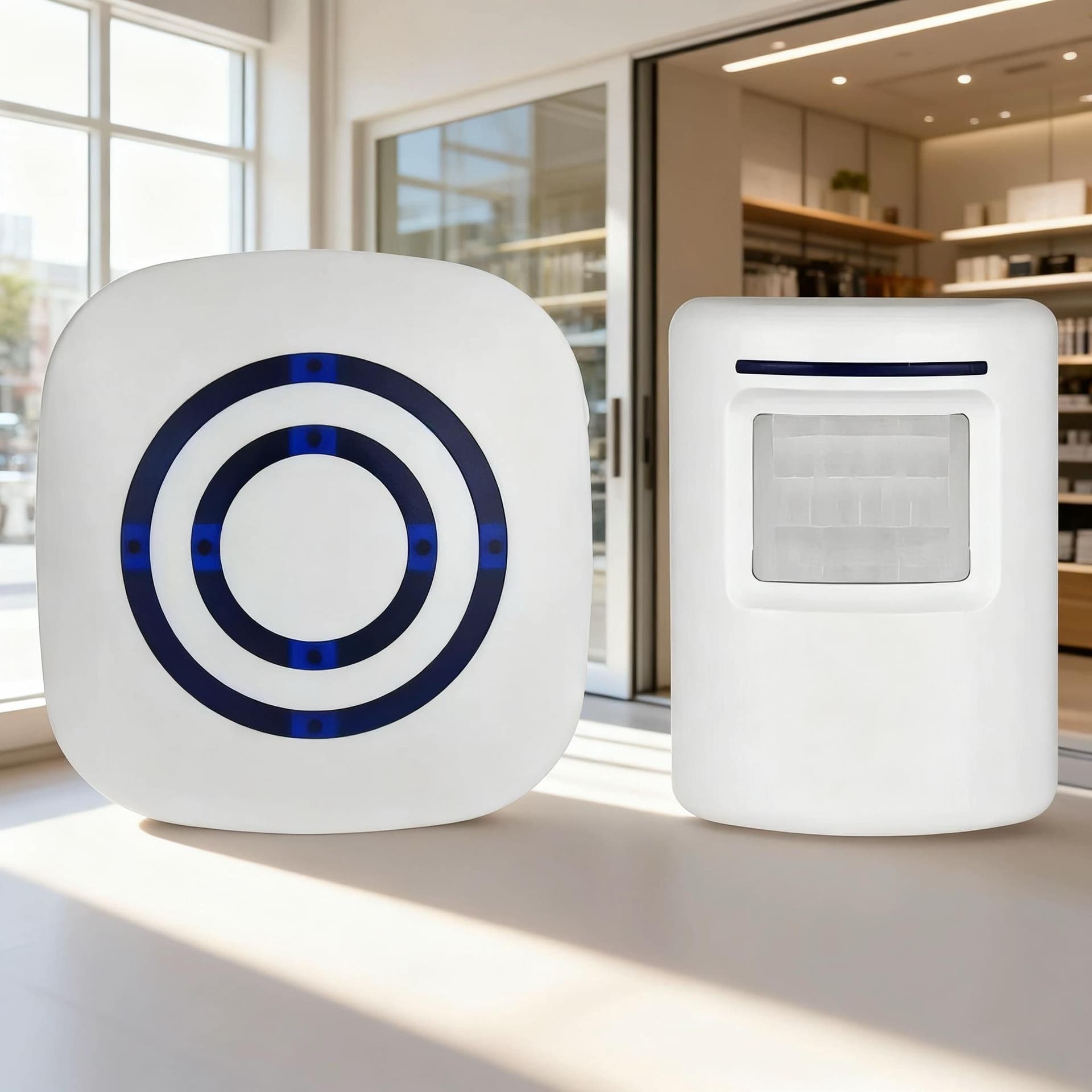 Amazon One-to-Two Wireless Sensor Doorbell Greeter, Smart for Home, Store, Supermarket Greeting and Anti-theft Device