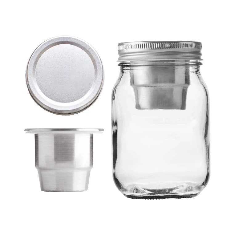 Amazon Hot Selling Cross-Border 304 Stainless Steel Lid Sealed Lid Mason Lid Salad Cup Lid Jam Jar Lid Mason Jar Lid