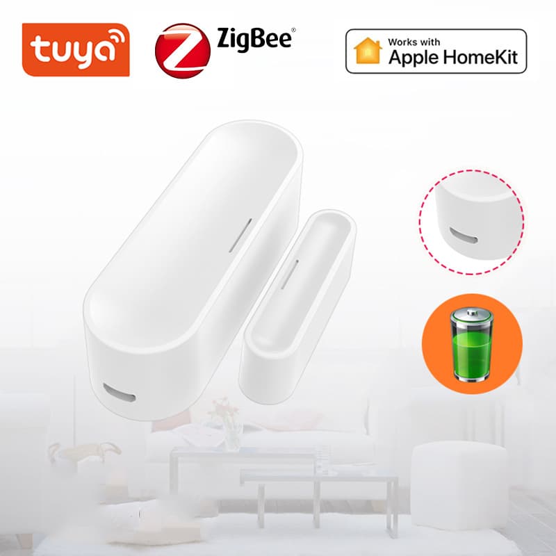 HomeKit Tuya Smart ZigBee Door and Window Security Sensor USB Powered Lithium Battery Door Magnetic Detector