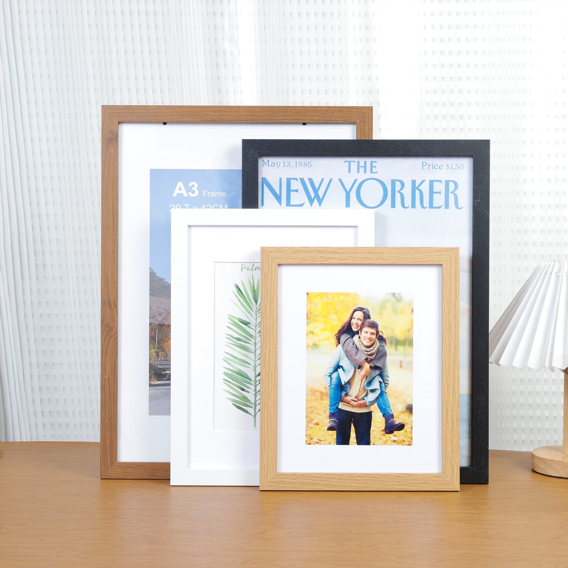 Custom Wooden Picture Frame Empty Frame Tabletop Display Frame A4 A3 6-Inch Large Size Wall-Mountable Art Frame
