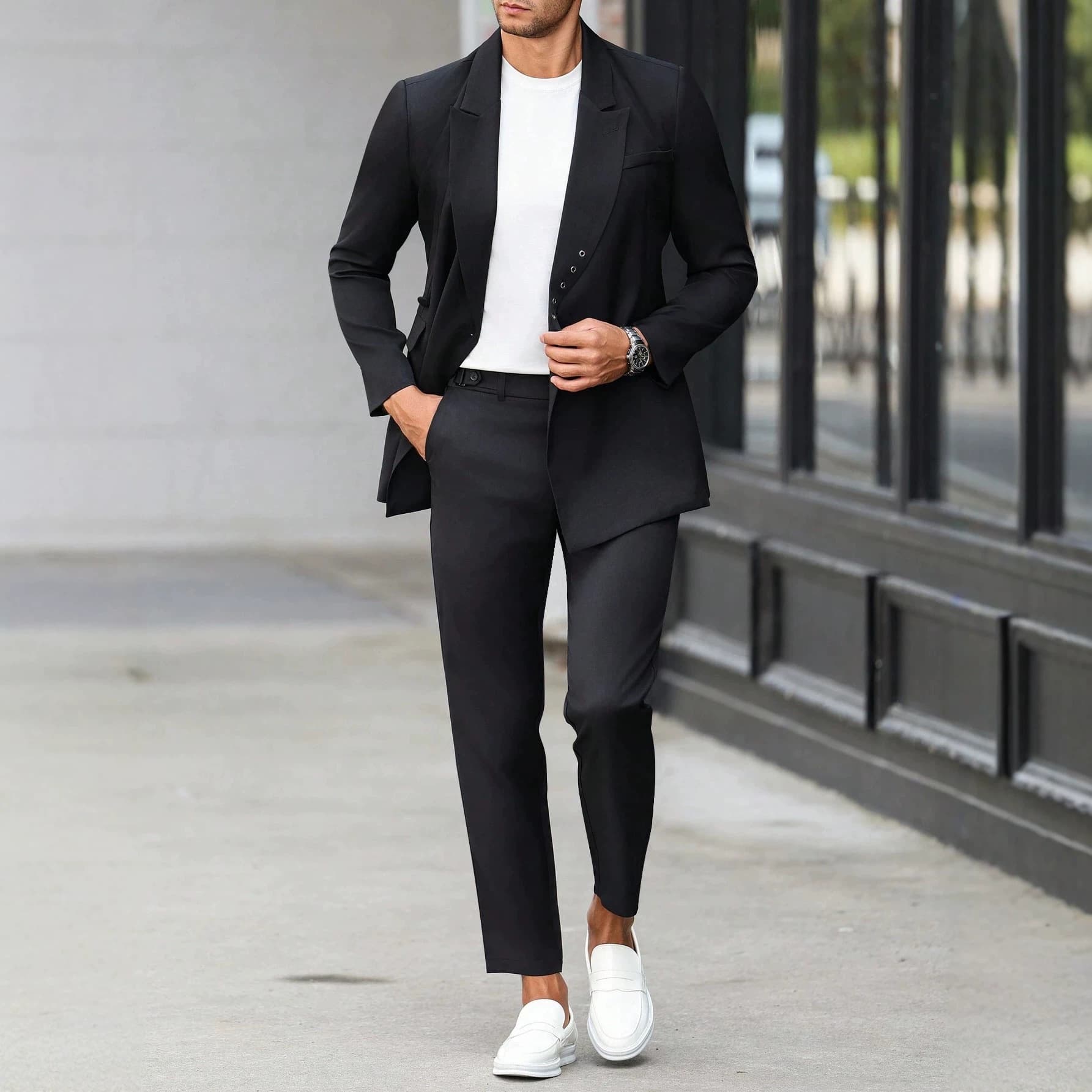 2026 Cross-Border Amazon European and American Men's Clothing Business Gentleman Suit Two-piece Fashion Suit Suit Men 260414