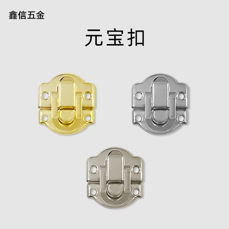 Small wooden box ingot buckle jewelry box lock antique secret box buckle retro buckle packaging box gift box plate buckle lock