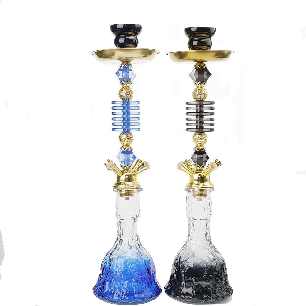 In Stock Cross-Border Arabic Hookah Medium Size Four-Hose Acrylic Glass Hookah Full Set Accessories Shisha