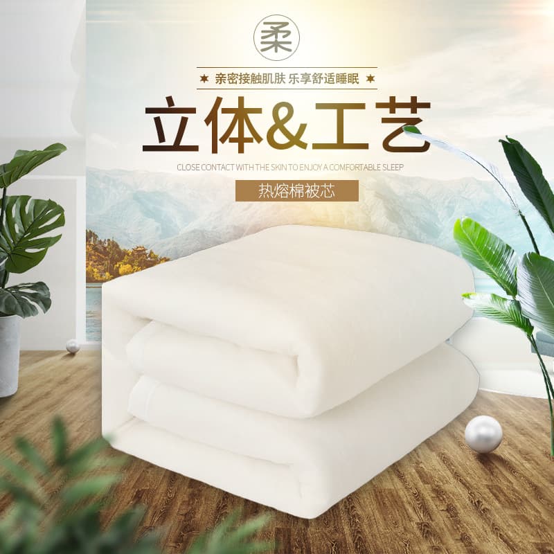 Student Single Dormitory Cotton Quilt, Cotton Quilt Core, Spring/Autumn Cover Quilt, Factory Wholesale Hot-Melt Cotton Spring/Autumn Thickened Warmth