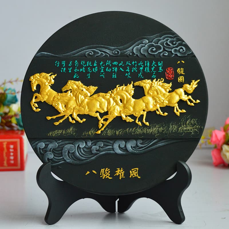 Activated Carbon Carved Decoration for TV Cabinet, Wine Cabinet, Entryway Screen, Curio Shelf, Housewarming Gift