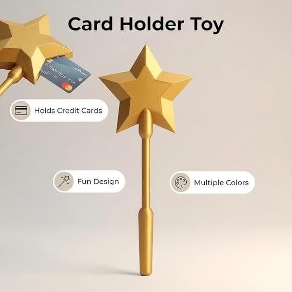 Cross-border 3D Printed Wand Tap to Pay Starlight Magic Wand Contactless Payment Card Holder