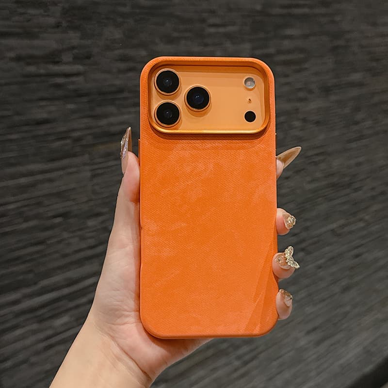 Flannel Texture Microfiber Pattern Magnetic Case for iPhone 17 Pro Max, Anti-Drop Premium Feel