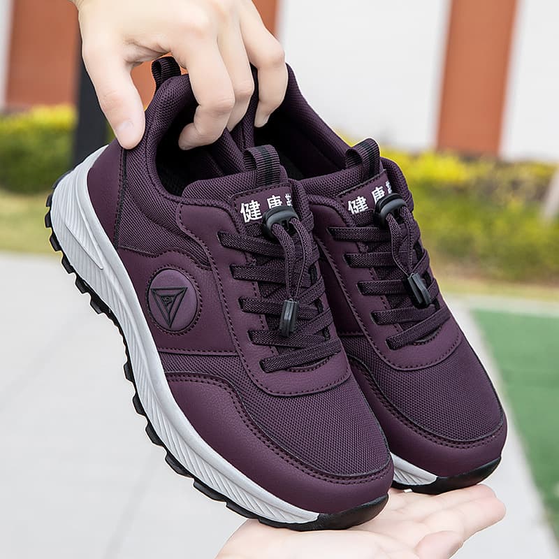 Zulijian Elderly Shoes Women Autumn New Middle-Aged Walking Shoes Anti-Slip Comfortable Mom Shoes Soft Sole Sports Shoes