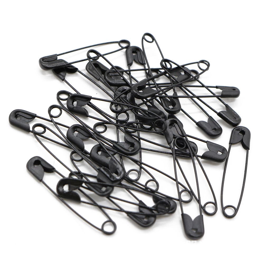 New cross-border 50 pieces 19mm color, black, silver mixed color pins clothing tag decoration fixed pins