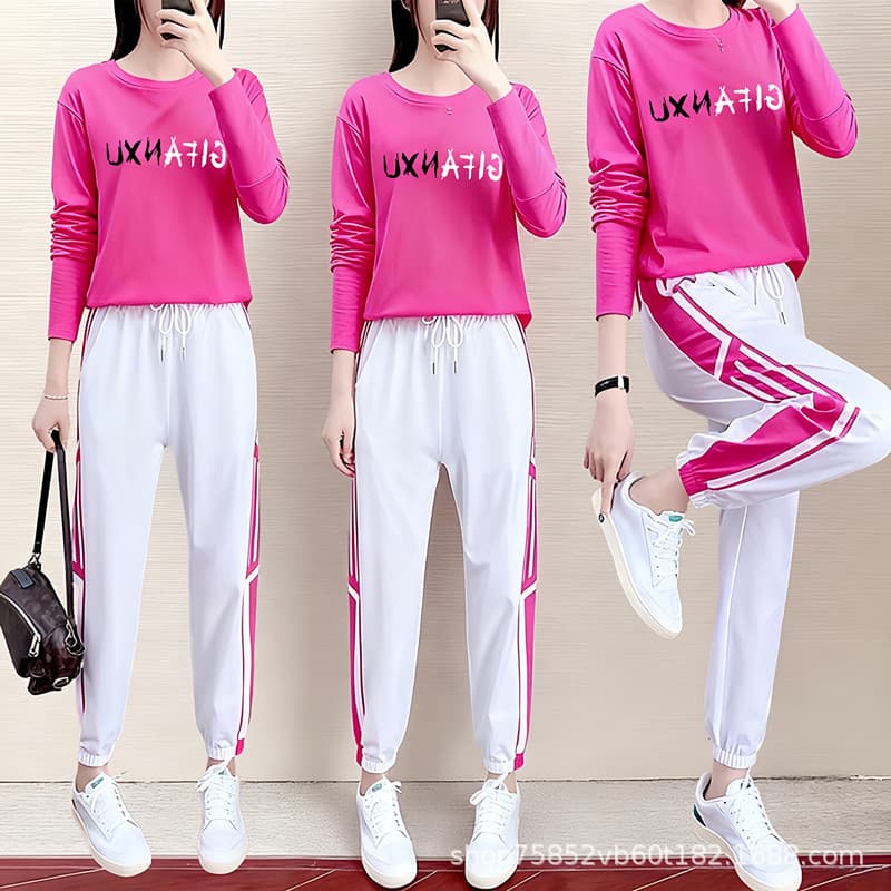 Yang Liping Spring/Autumn Square Dance Suit, Long Sleeve Sportswear for Fitness Aerobics, New Ghost Step Dance Clothes and Pants