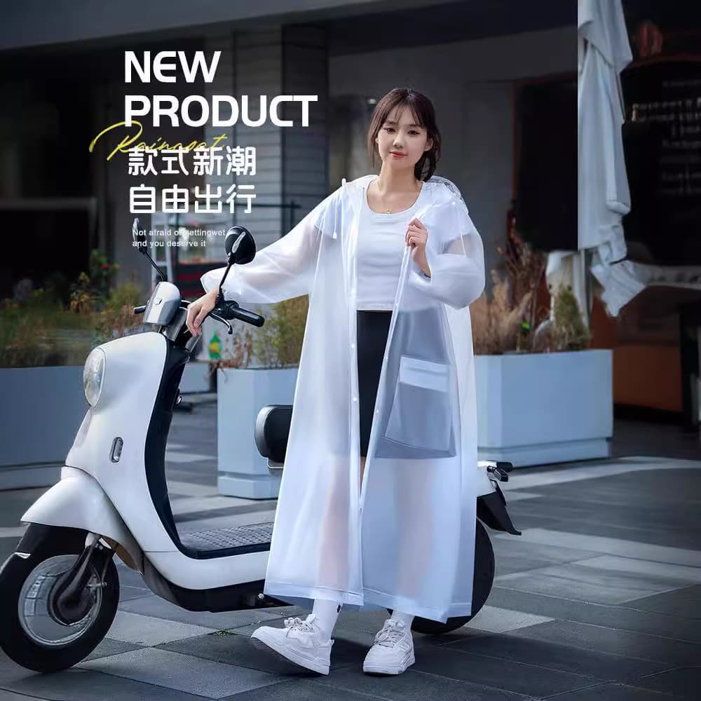 Eva raincoat long women's rainstorm all-in-one male adult electric vehicle outdoor poncho for student electric vehicles
