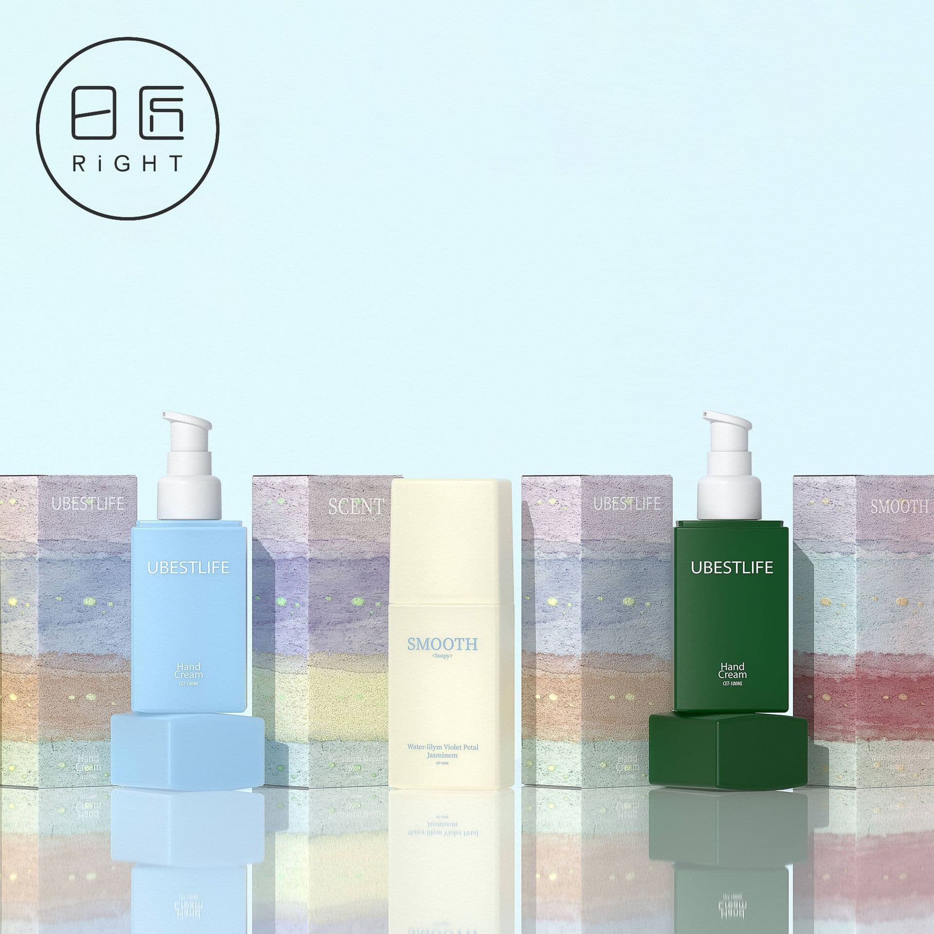 Japanese craftsman white square lotion bottle 50ml PETG press spray bottle 100ml simple square skin care lotion bottle