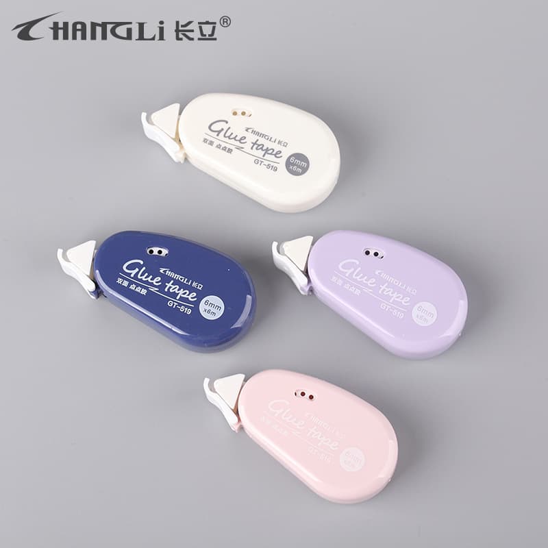 Compact Dot Adhesive Dot-Shaped Double-Sided Tape Correction Tape-Style Double-Sided Tape Student Supplies High-Aesthetic Transparent Tape Wholesale