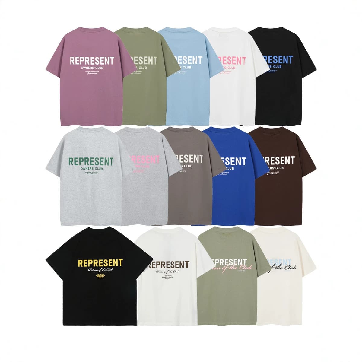 Premium High-Street REPRESENT Los Angeles Limited Edition Slogan Print Unisex Loose Round Neck Short Sleeve T-Shirt Trend