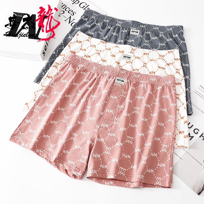 Huajielong Men's Boxer Briefs Plaid Cotton Boxer Shorts Loose Thin Breathable A-Luo Pants Drop Shipping