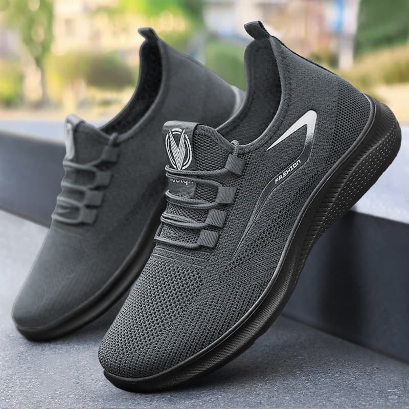 Men's Plus-Size Cross-Border Sneakers, Spring Casual Sneakers, Breathable and Odor-Free Mesh Running Shoes