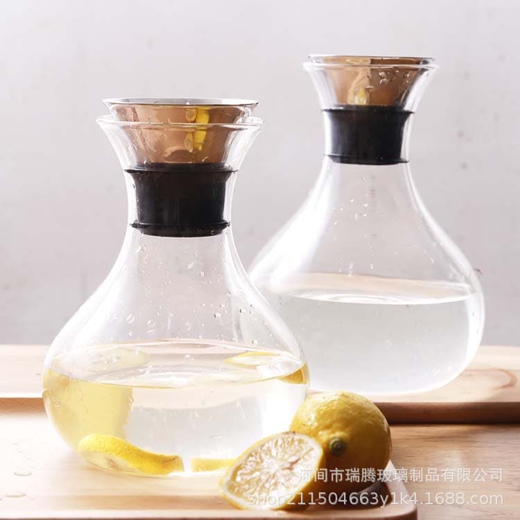 Factory Stock Danish Style SOLO Cold Water Pitcher with Stainless Steel Lid, High Borosilicate Glass, Cold and Heat Resistant Thick Pitcher