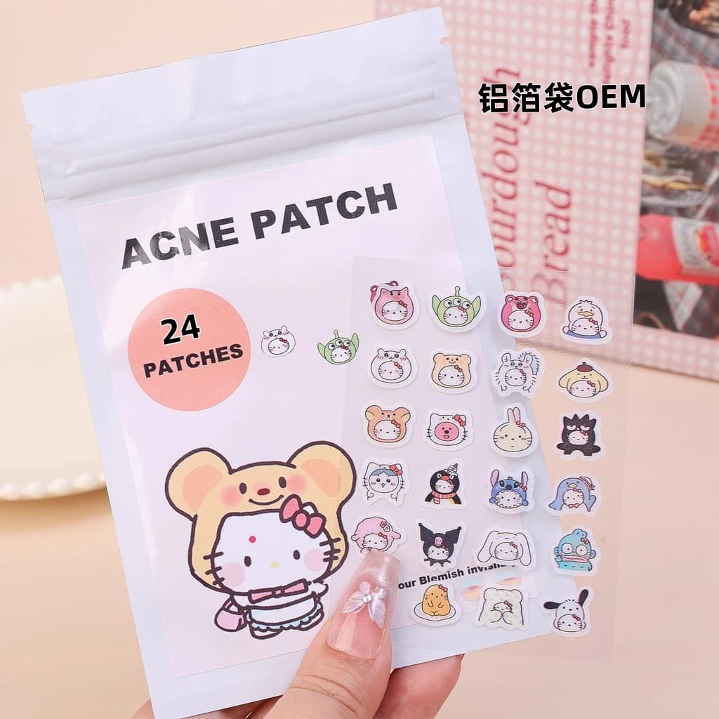 Multi-Cartoon Colorful PE Acne Stickers, Hydrocolloid Paper-Plastic-Aluminum Foil Bags, Direct Factory Cross-Border Wholesale to Southeast Asia