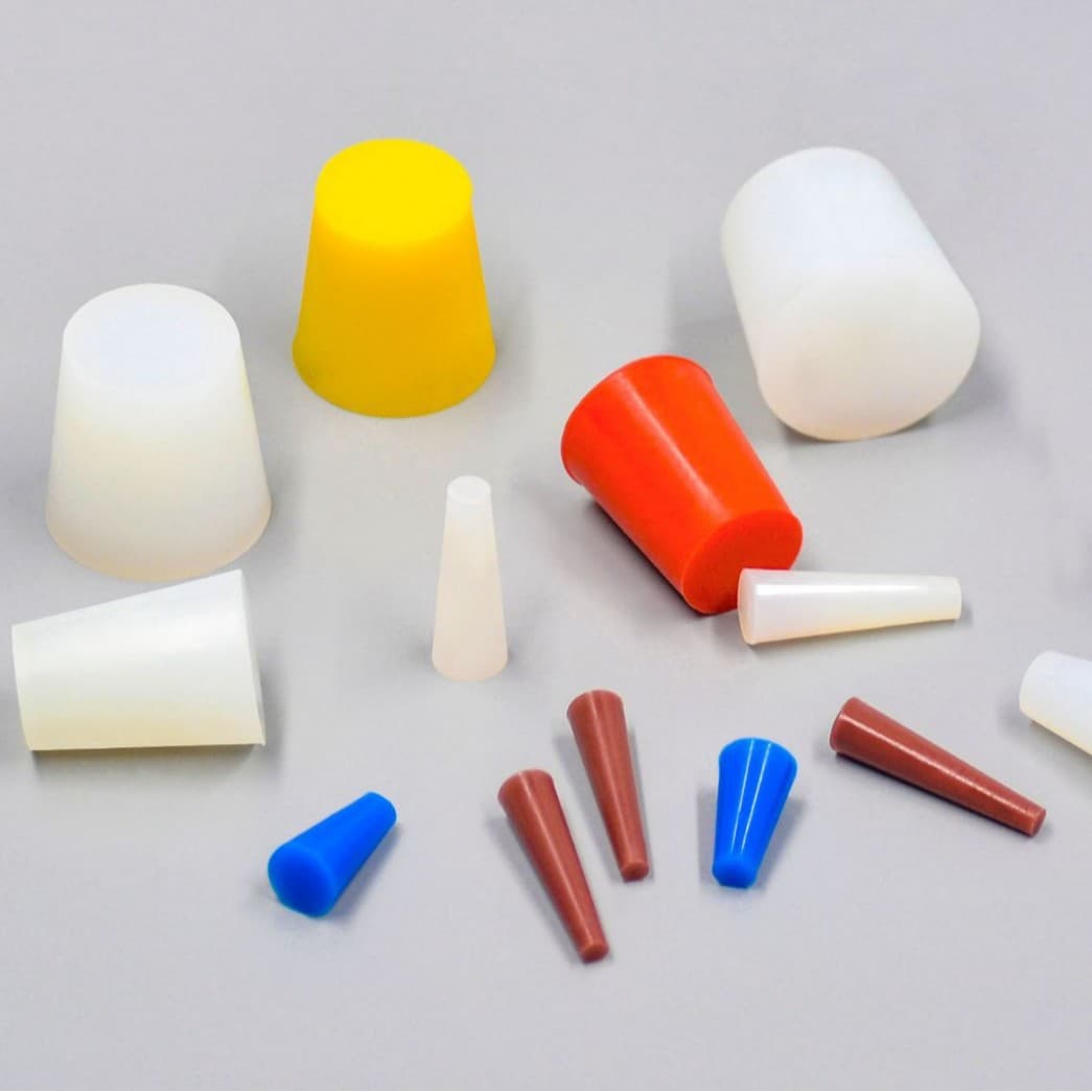Solid High-Temperature Resistant Silicone Plugs Impact Protection Plugs Tapered Plugs Sealing Test Tubes Rubber Electroplating Paint Baking