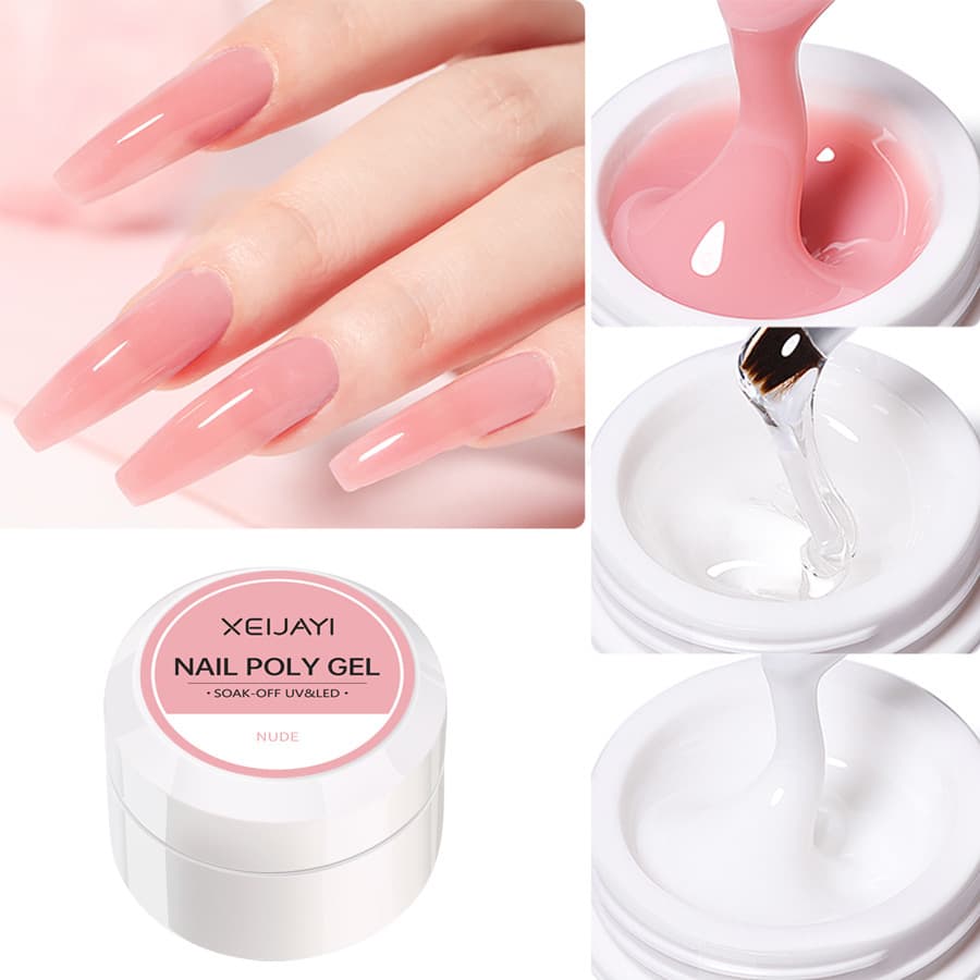 Quick Extension Crystal Model Nail Art Gel No Pain Fast Extension No Paper Towel Required Crystal Nail Tips Professional Salon Grade