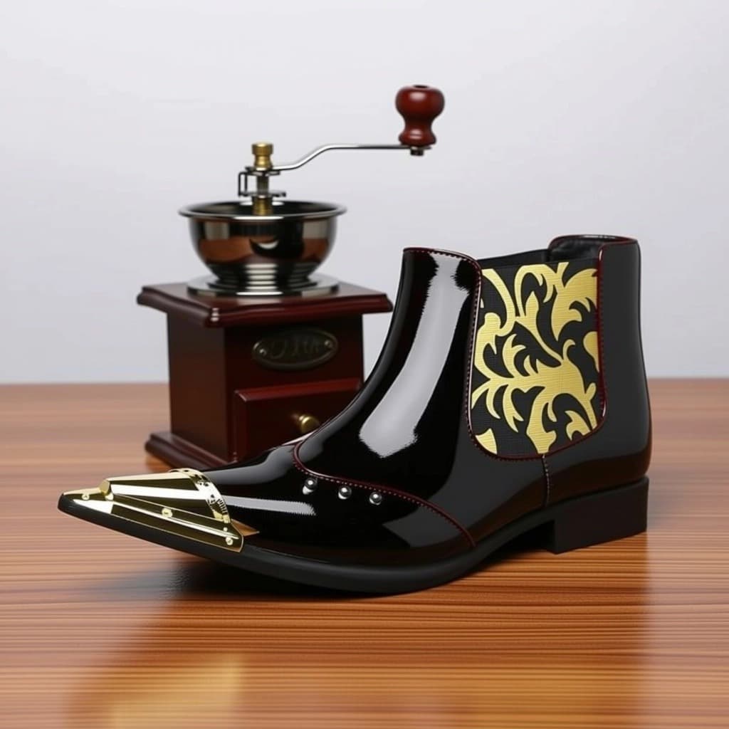Amazon AliExpress popular cross-border large size iron toe British fashion men's casual trendy men's short boots-25909