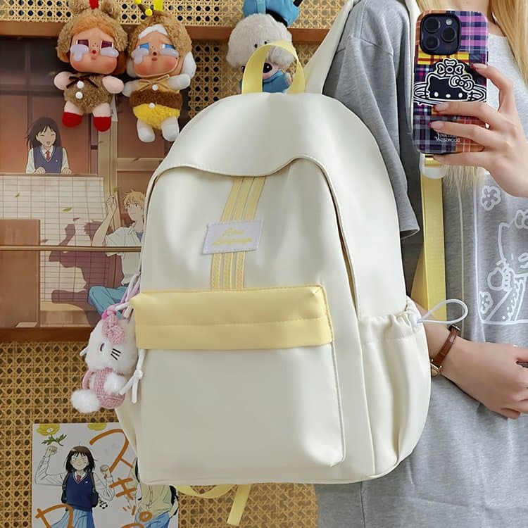School Style Simple Backpack for Women, Japanese Versatile Large and Small Size Commute School Bag, Fashionable Cute Travel Backpack