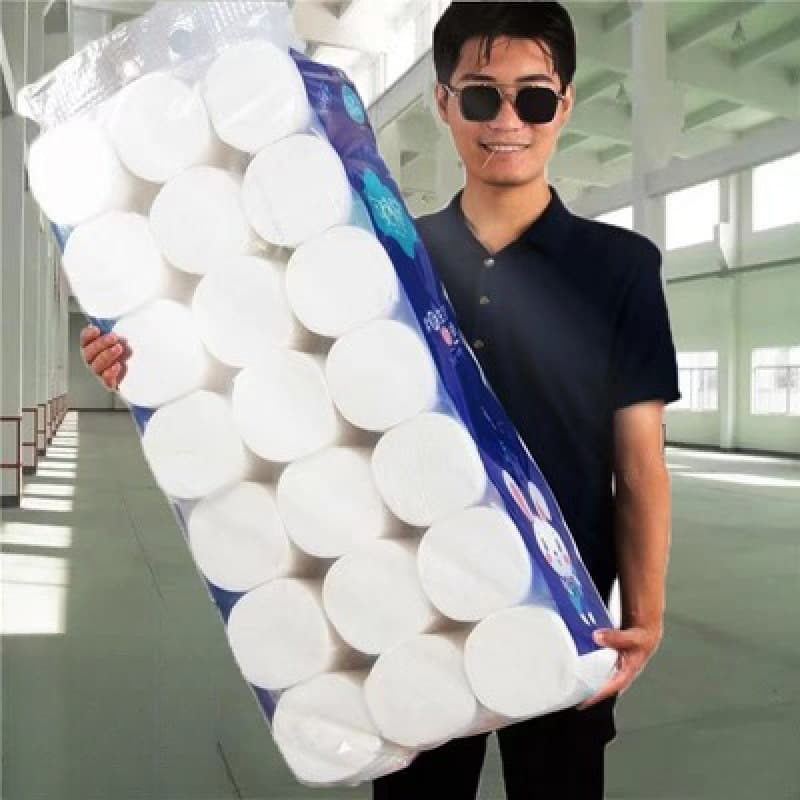 Bulk wholesale of roll toilet paper, virgin wood pulp, coreless rolls for household use, by the case, quantity per pack equals rolls
