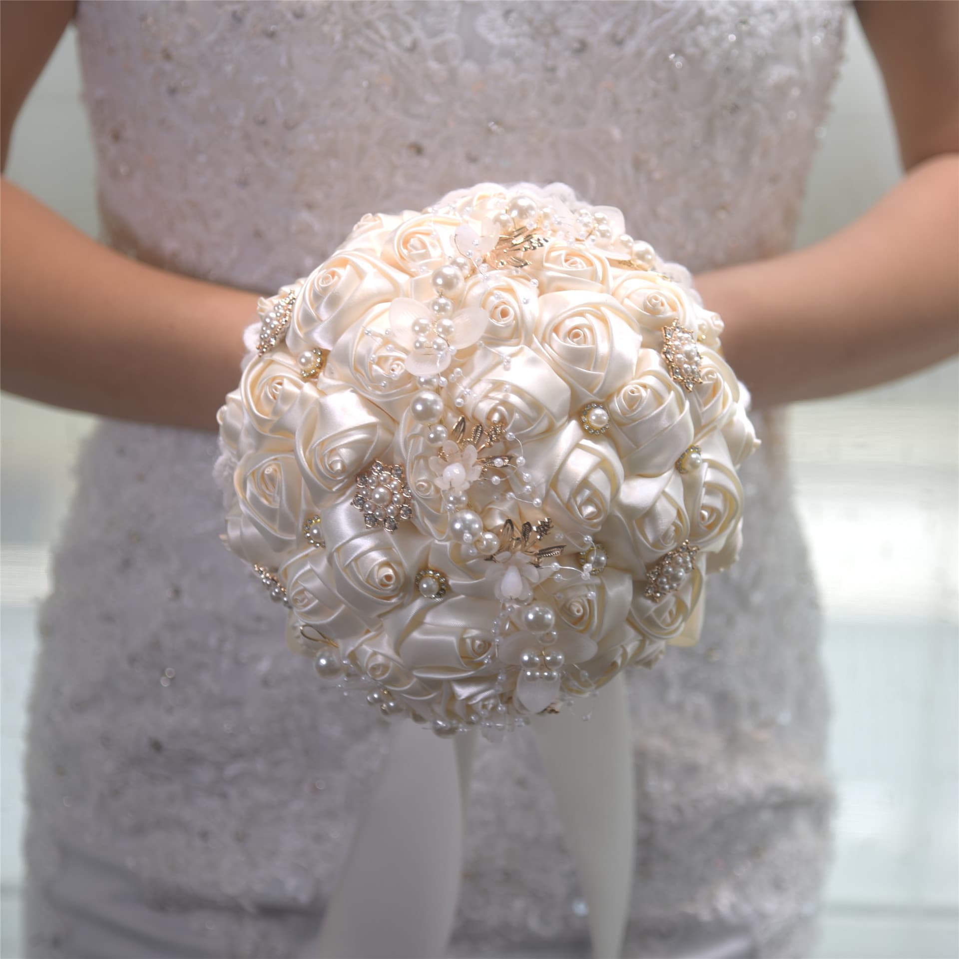 120 Wedding Bride Bridesmaid Hand Bouquet Artificial Rose Bouquet Forest Wedding Flower Silk Flower