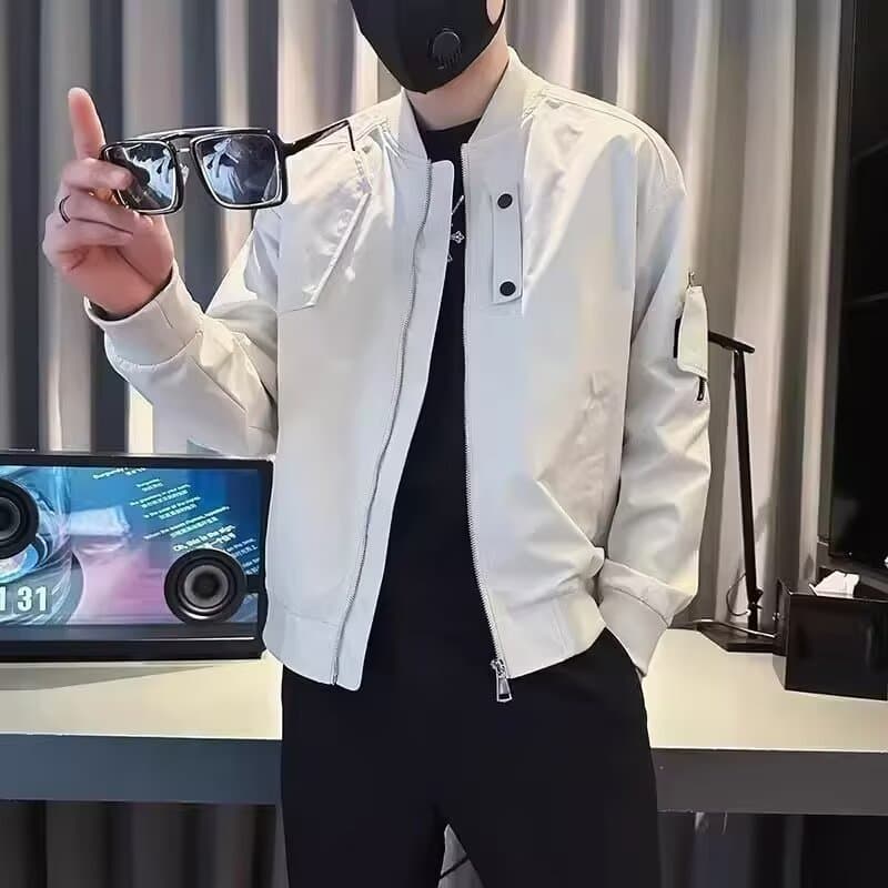 Trendy Streetwear Bomber Jacket for Men Spring and Autumn Baseball Jacket Men's Casual Fall Top