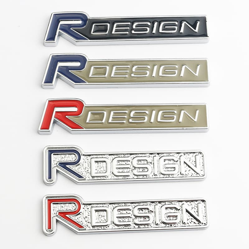 RDESIGN car logo 3D three-dimensional metal body sticker is suitable for Volvo S60L V40 V60 modified car logo