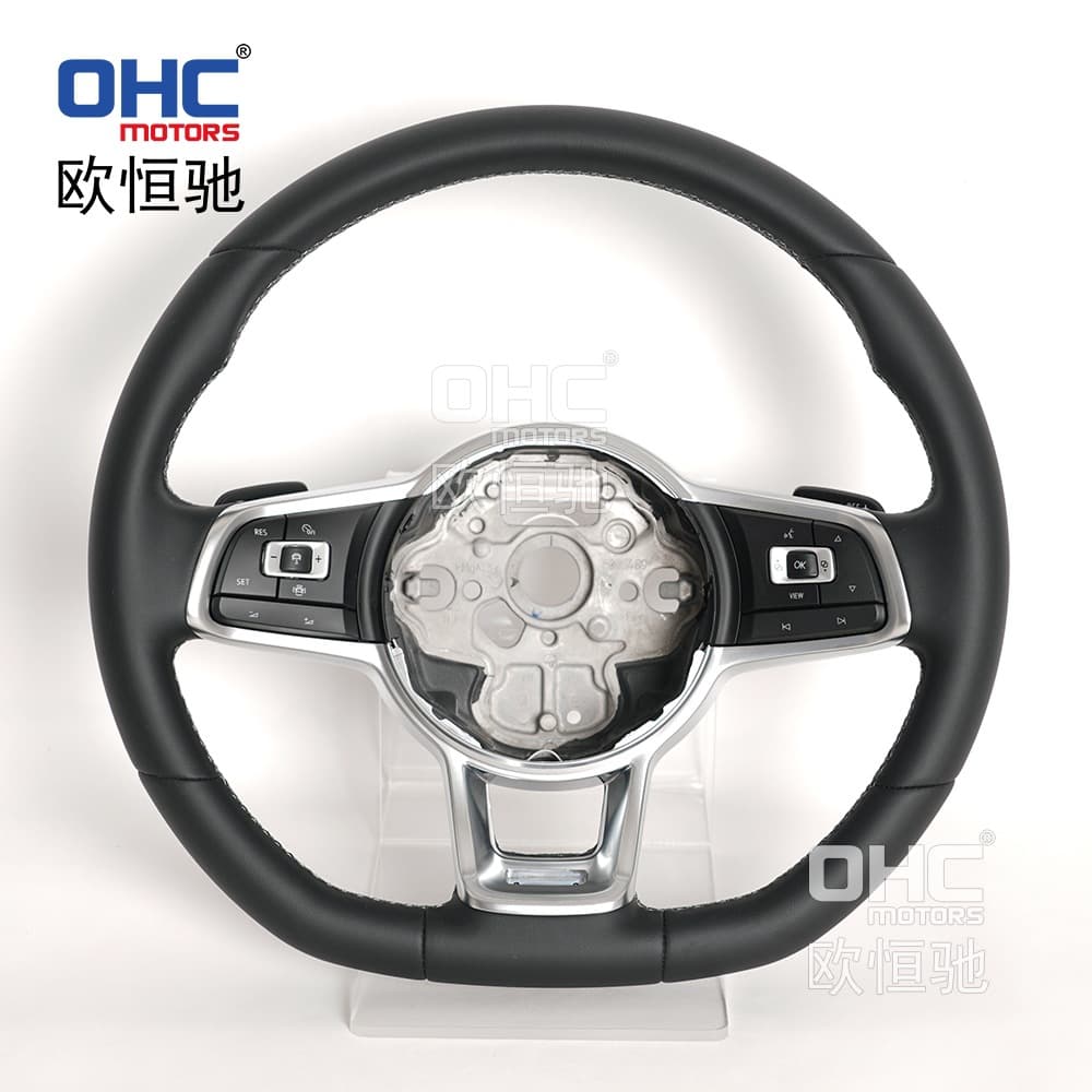 Suitable for 15-19 Volkswagen GTI MK7 modified and upgraded high-end all-leather car steering wheel with component buttons