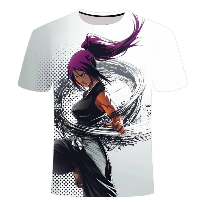 3D Printed Bleach vs Naruto Anime Short Sleeve T-Shirt Unisex Loose Fit Versatile Personality T-Shirt Quick Dry
