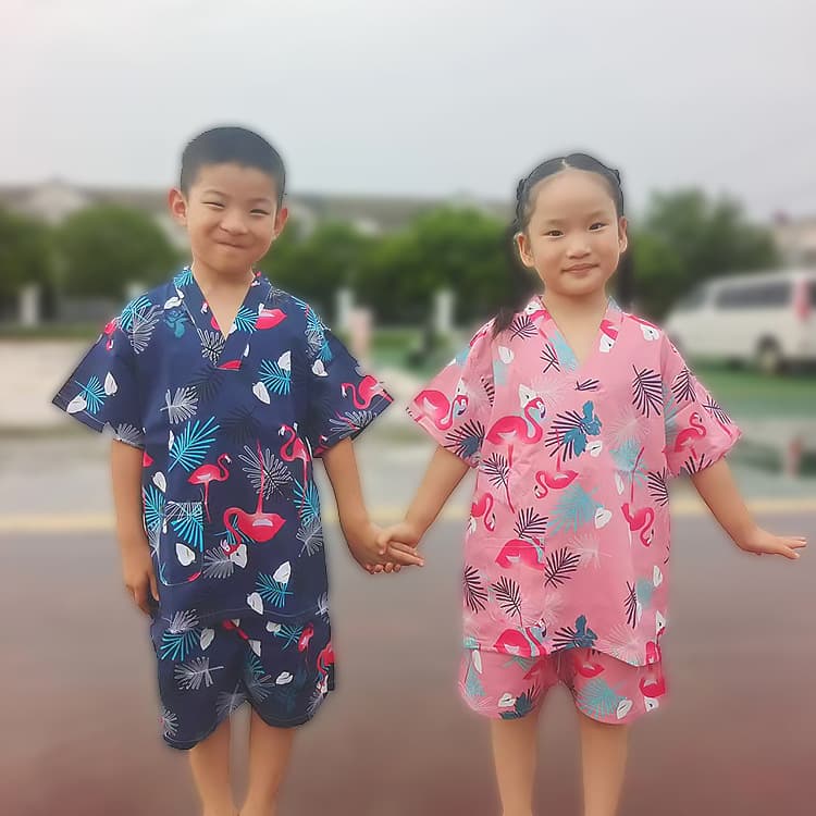 Children's sauna suits for boys and girls, pure cotton foot massage clothing, sauna suits, kids' bathhouse, foot therapy shop, club bathrobes and pajamas.