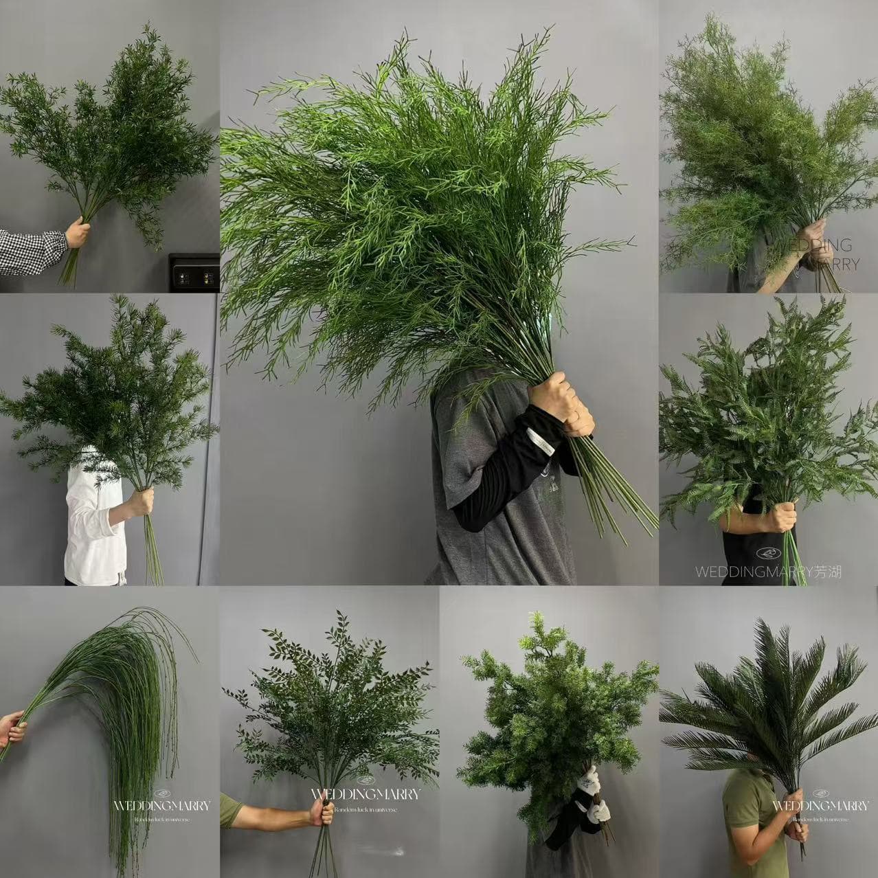 New Wild Dark Green Artificial Forest Green Plant Asparagus Fern Eucalyptus for Hotel Window Christmas