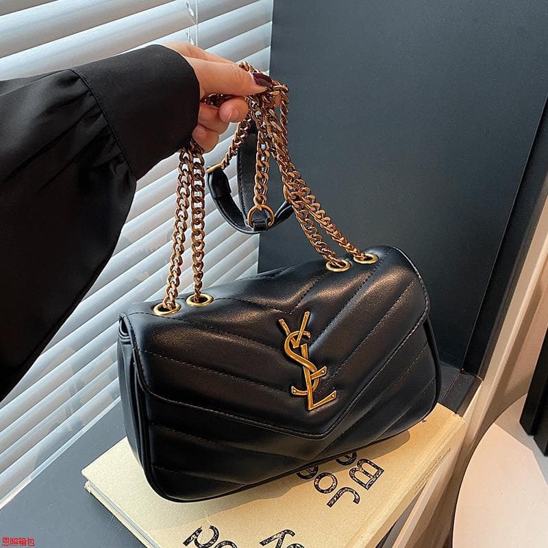 Embroidered Texture Chain Bag Versatile Fashion 2025 Women's Diamond Quilted High-End Crossbody Shoulder Bag New Style