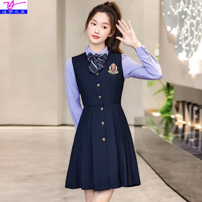 Kindergarten uniform, work dress, women's suit, college style class uniform, JK uniform, training institution teacher uniform