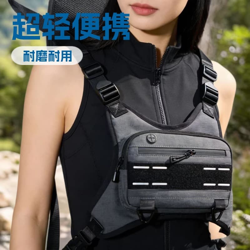 Cross-border jungle vest chest bag Amazon outdoor running vest bag tactical chest bag trend motorcycle hiking bag