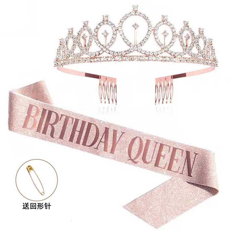 Hong Kong Style Goddess Sash Belt Happy Birthday Sash Birthday Girl Queen Photo Scene Decoration