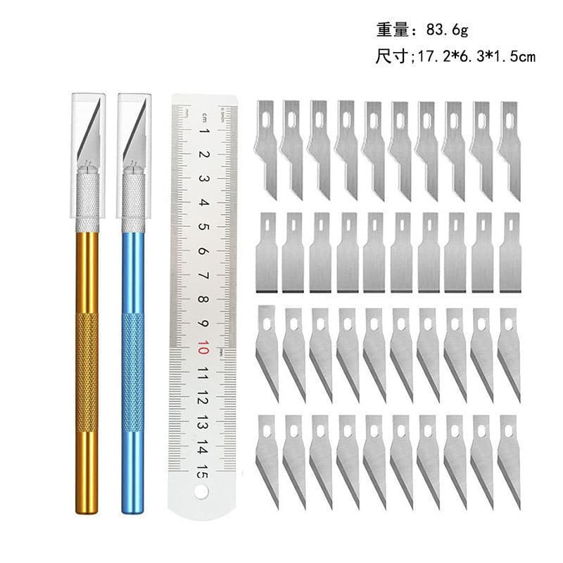 Carving Knife Set, Craft Knife Hobby Knife, Metal Handle Pen Knife, Rubber Stamp Paper Cutting Model Knife